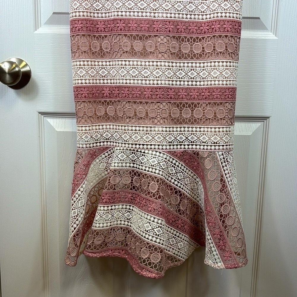 NWT Shoshanna lace Dunham dress blush pink sz 4 - Picture 7 of 11